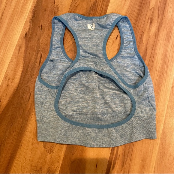 women’s best move bra in light blue marl - Picture 5 of 5